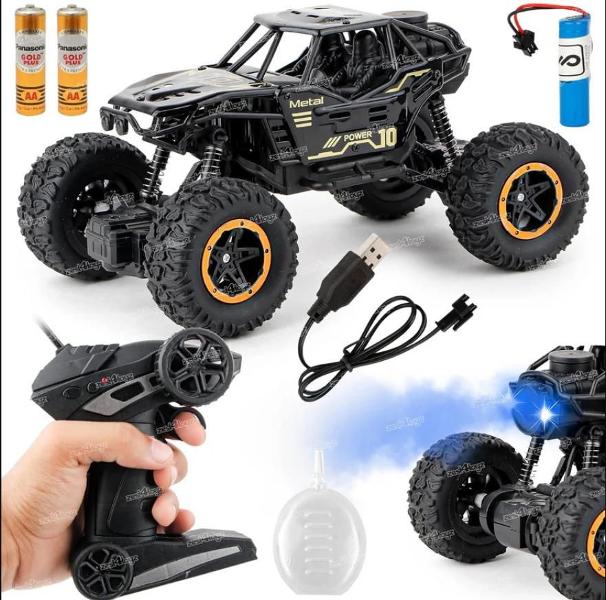 Rock Metal RC Car – High Speed Off-Road Remote Control Car with LED Lights with smoke