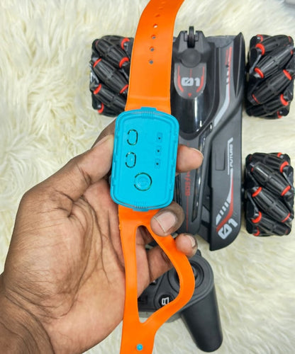 360° STUNT RC CAR WITH GESTURE CONTROL WATCH – 4WD DRIFT & LED LIGHTS & DOUBLE SMOKE